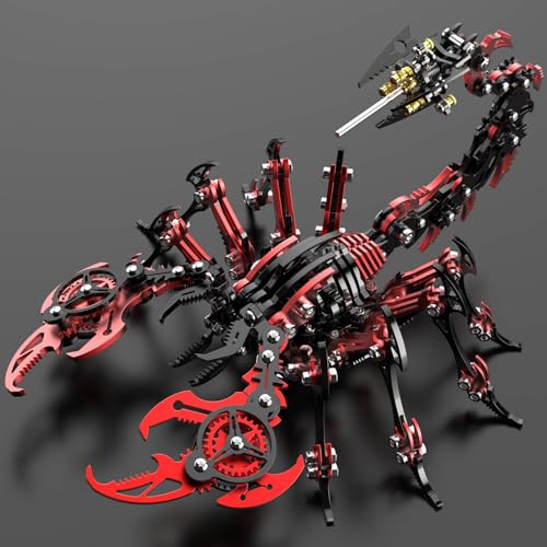 Metalkitor Scorpion 3D Metal Puzzle Kit - 454 Pcs - Red Red+black - Image 3