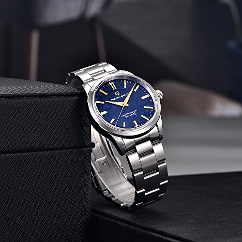 HaiQin Pagani Design 1734 Men's Casual Watches Japan VH31 Quartz Movement Stainless Steel Strap Palm Leaf Dial 100M Waterproof Super Luminous Sport Analog Watch - Image 3