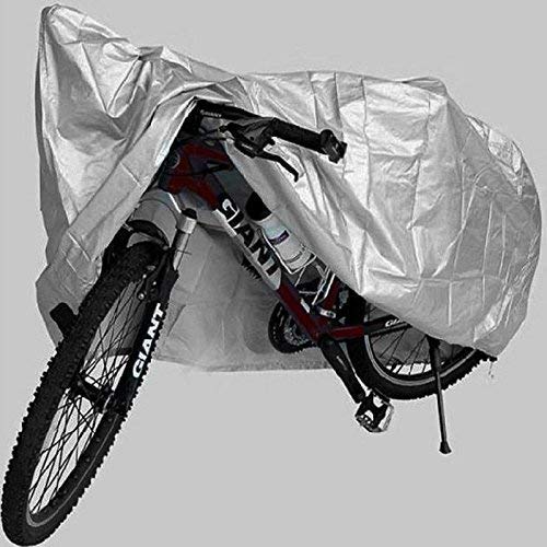 Image of Universal Cycle Cover Cycling Dust Proof Cover with 5 Thread Stiching (Silver Matty) Universal for Bicycle(Acrylic Soft Fabric)