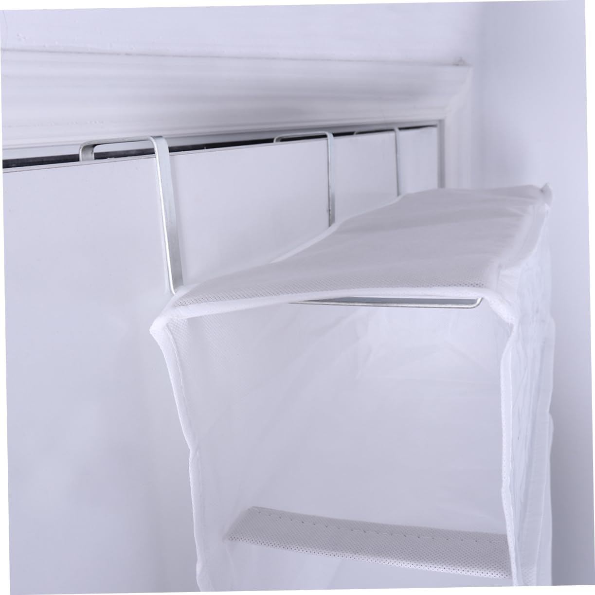 INOOMP Large Over the Door Shoe Organizer Hanging Rack Space Saver for Closet Storage White Quick Assembly with Hooks Suitable for Bedroom Dorm Apartment Small Item Storage