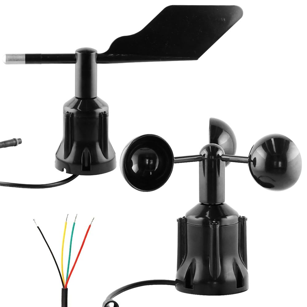 Sensor de velocidad del viento 60 m/s RS485 con salida de dirección 360° 7