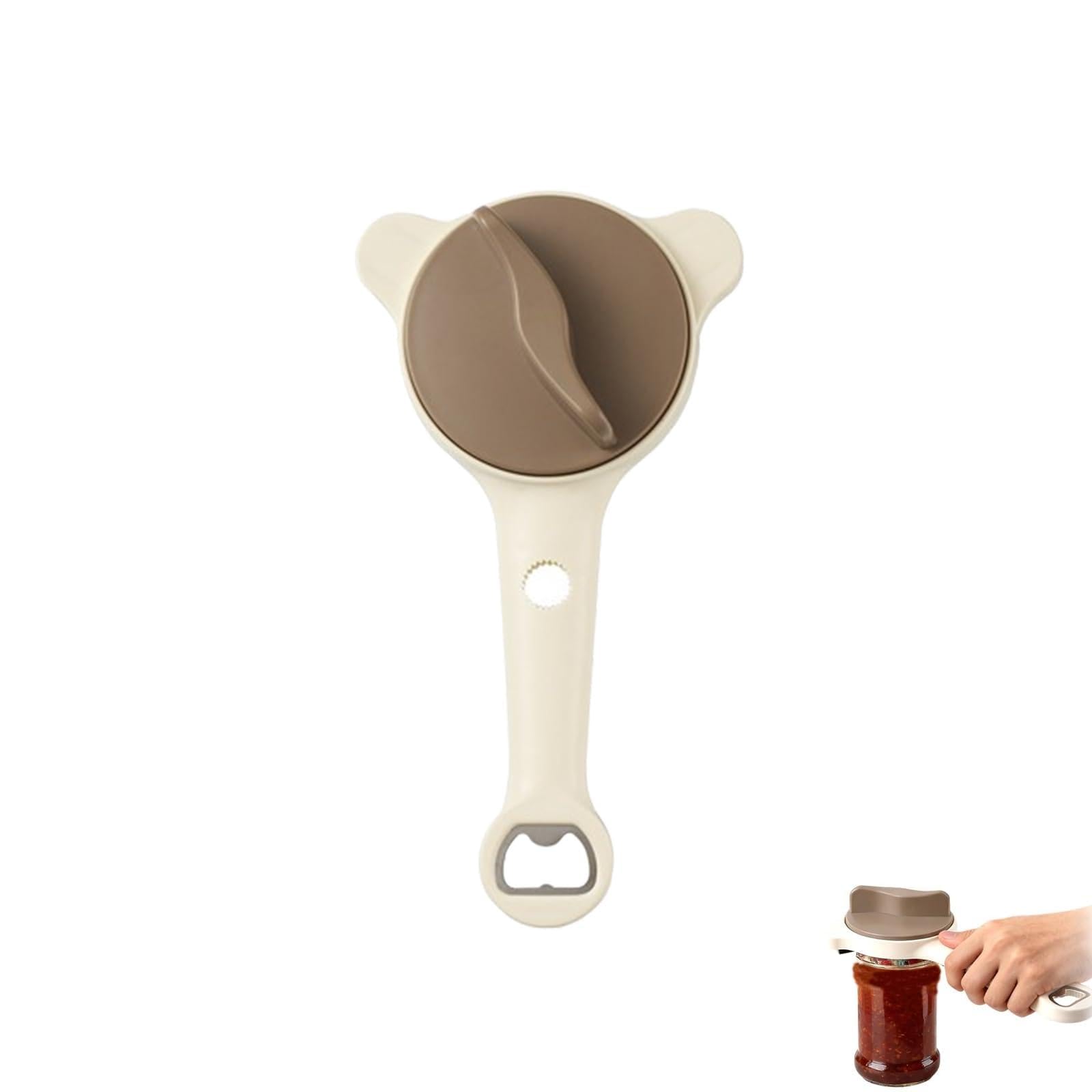 4-in-1 Adjustable Jar Opener, Retractable Multi-Purpose Bottle & Can Opener, Stainless Steel Kitchen Tool for Easy Lid Removal (1)