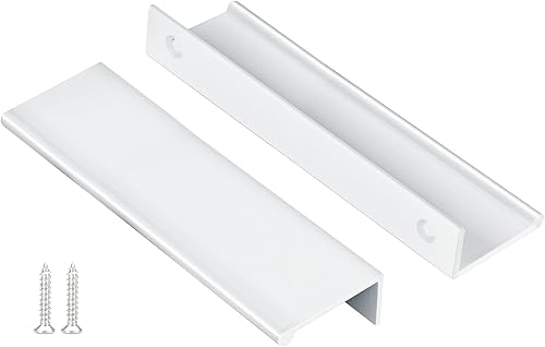 Miniatura 64 de Peaha Paquete de 30 manijas de gabinete de cocina de 5 pulgadas, tiradores negros para cajones de tocador, borde de puerta, tiradores de dedo