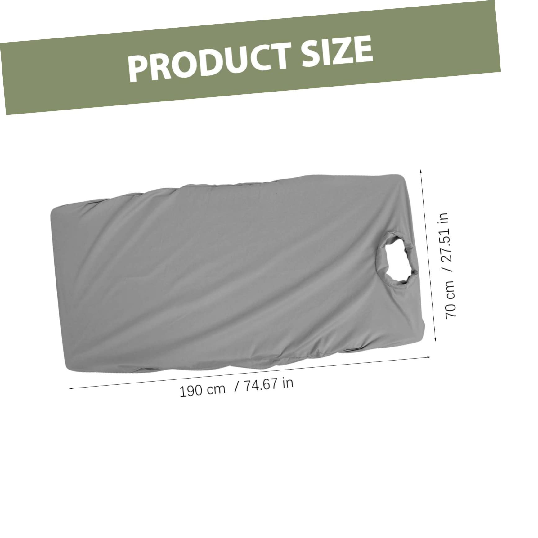 TOVINANNA Massage Supply Reusable Spa Table Cover 70x190cm Grey for Salon Hospital