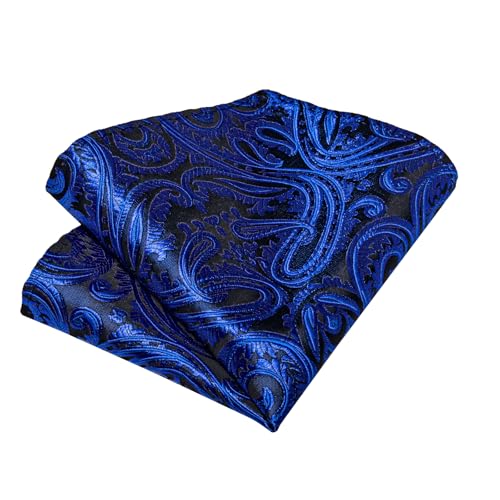 Image of DiBanGu Mens Silk Self Bow Tie Set 4PCS for Tuxedo Wedding,