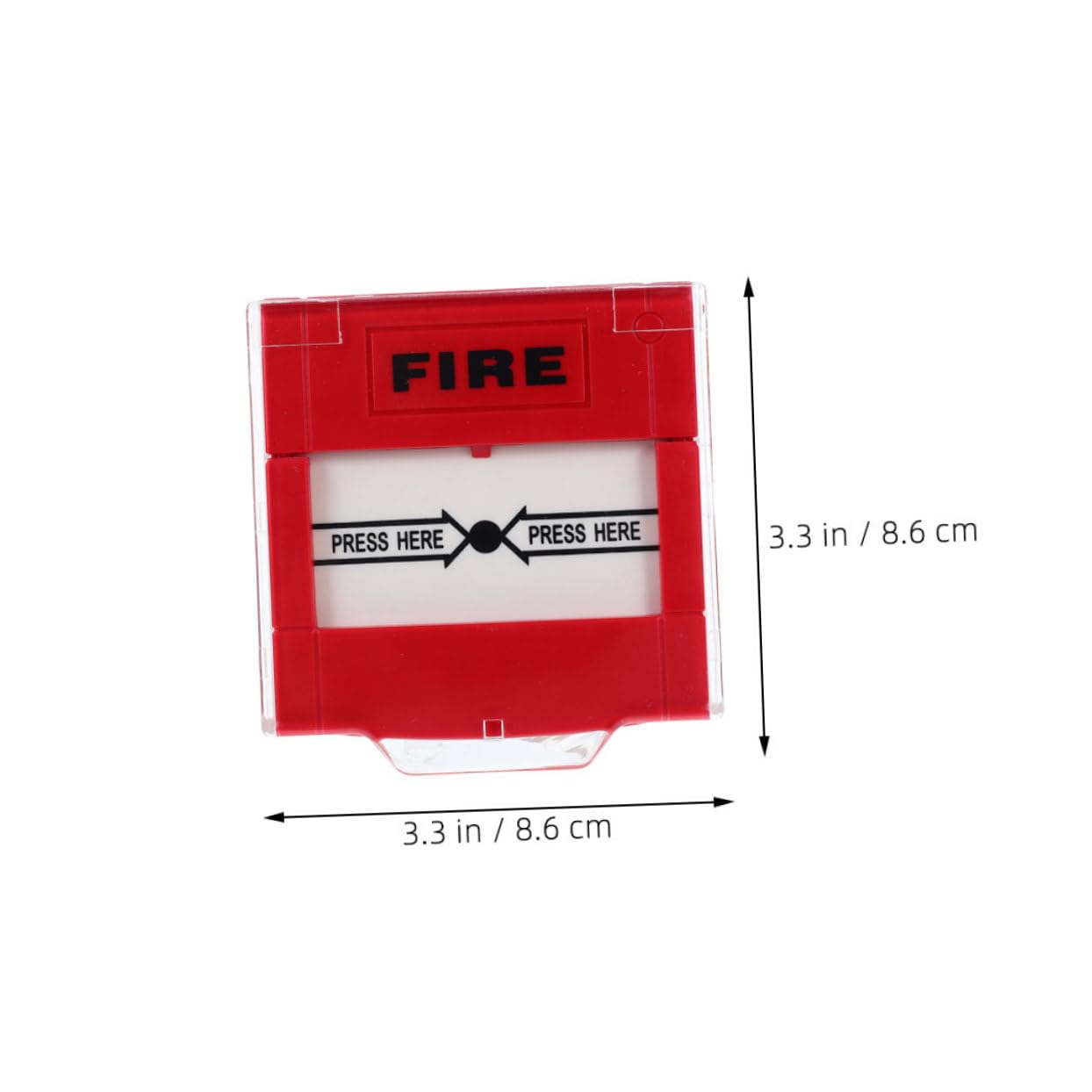 Botón de Emergencia Rojo para Punto de Llamada de Incendio Reinicio Manual, Diseño de Respuesta Rápida y Plástico Resistente, Paquete de 2 Unidades para Espacios Públicos
