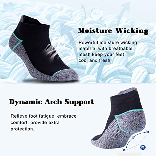 Kodal Copper Ankle Socks, Athletic Low Cut Running Socks For Men Women, Moisture Wicking, Odor Control, Breathable For Sweaty Feet thumb #2