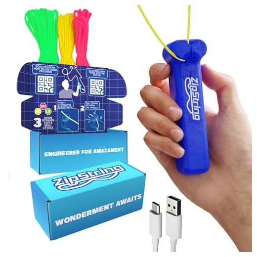 ZipString - Wonderment Awaits with Shark Tank - Featured String Rope Launcher Loop Fidget Toy, Defying Gravity to Boost Your Imagination - The Ideal Gift for Kids and Adults, Bodacious Blue