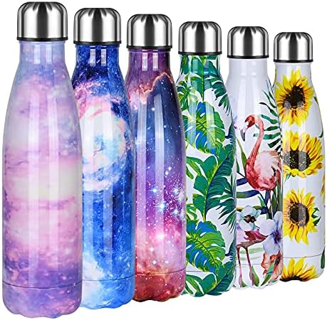Flintronic Stainless Steel Water Bottle, 350ml Double Walled Vacuum Flask with Cleaning Brush, BPA Free 12 Hours Hot&Cold Sport Drink Bottle for Gym, Home, Office, Outdoor, Work