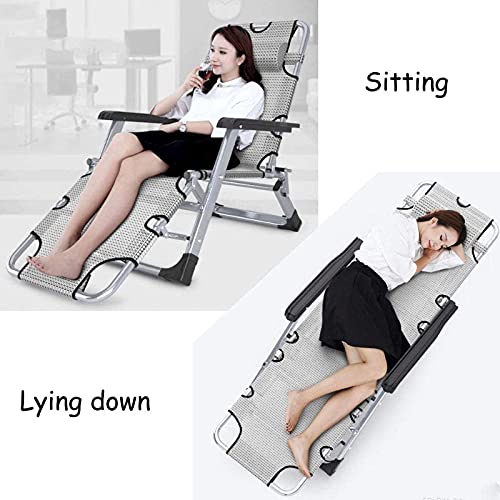 Chaise longue confortable et respirante avec oreiller pour sieste