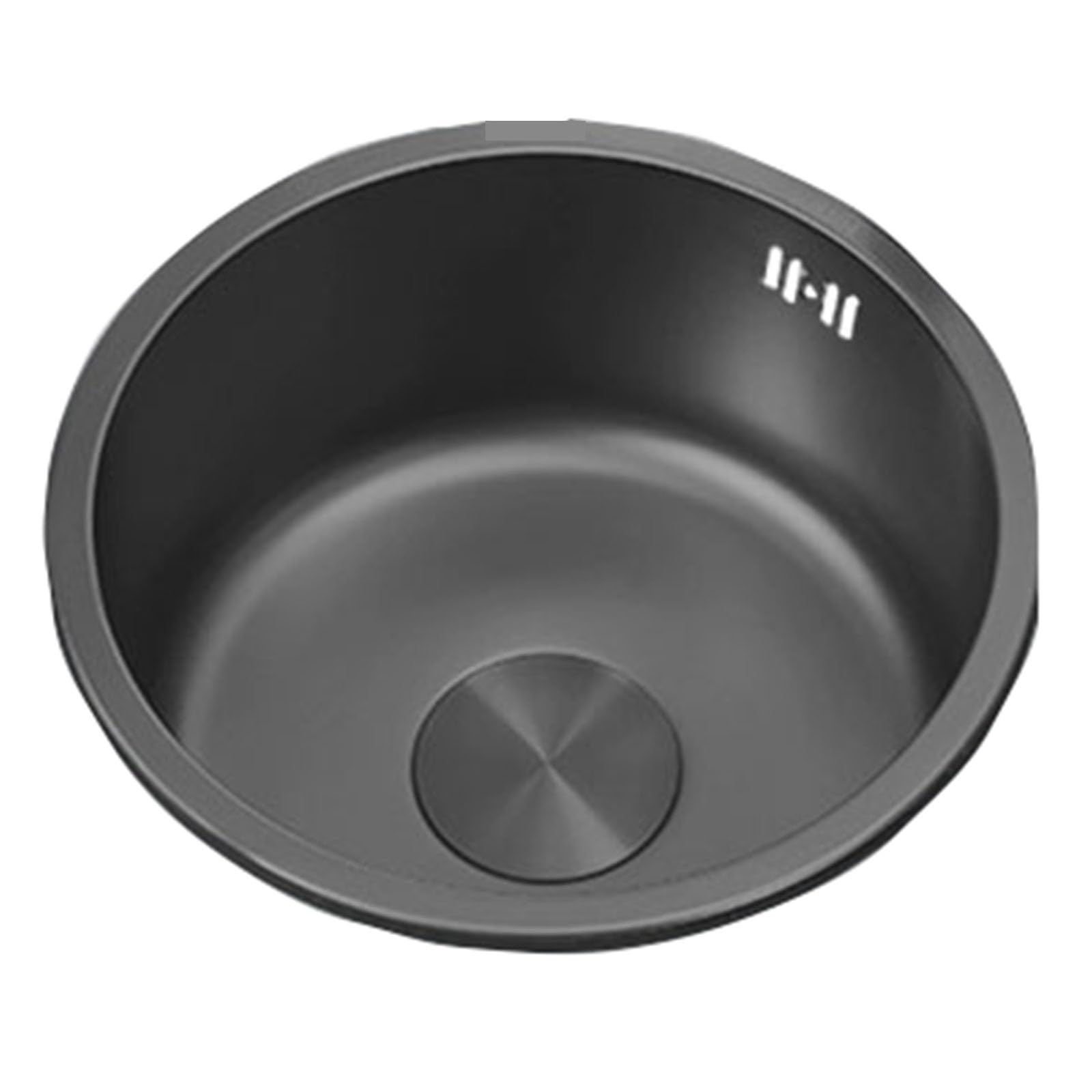 Fregadero de cocina negro bajo encimera acero 304 de un seno 42x42 cm