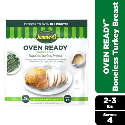 Jennie-O, Frozen Oven Ready Boneless Turkey Breast with Gravy Packet, 2.75 lb