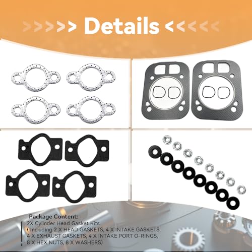 Image of DSkoiph 2 PACK Cylinder Head Gasket Kit Replacement for Kohler 24-841-04S, 2484104-S 2404103S, 24 841 03S, 24 041 37-S, 24 041 16, 24 041 32 for Kohler CH25 CH730 CH740 CV25 Engine Head Gasket Kit