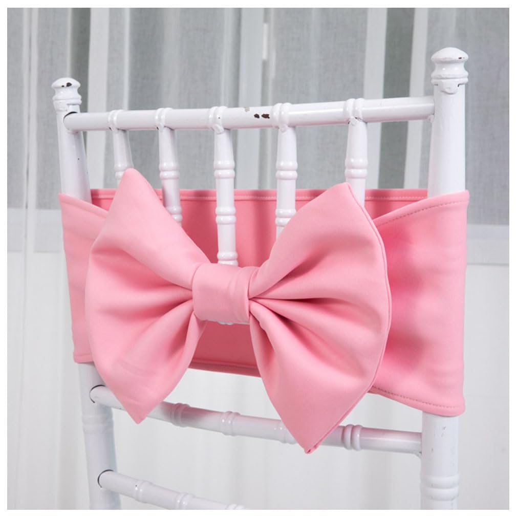 Stuhlschärpe Stuhlschleife Elastisch für Hochzeit Bankett 6 Stück | Elegante Stuhldeko, elastische Passform, samtige Optik, kein Binden nötig, für Hochzeit, Empfang, Festsaal und Events