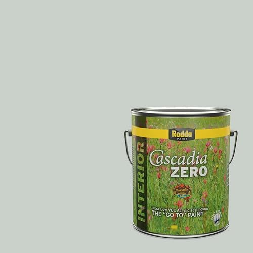 Miniatura 9 de Rodda Paint CASCADIA ZERO - Pintura satinada e imprimación para interiores en uno, cuarto de galón, té verde pálido