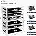Sea Team 3-Tier Stackable Clear Makeup Organizer with Drawers, Acrylic Plastic Cosmetic Display Case, Jewelry Storage Box, Holder for Dresser, Bathroom, Vanity, Countertop (8 Drawers)
