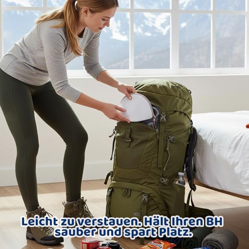 Wäschenetz BH, 3 Stück BH Wäschenetz Für Waschmaschine, 19 x 17 cm Halbrundes Design, Schützt Und Pflegt Feinwäsche, Ideal Für Unterwäsche Und Socken