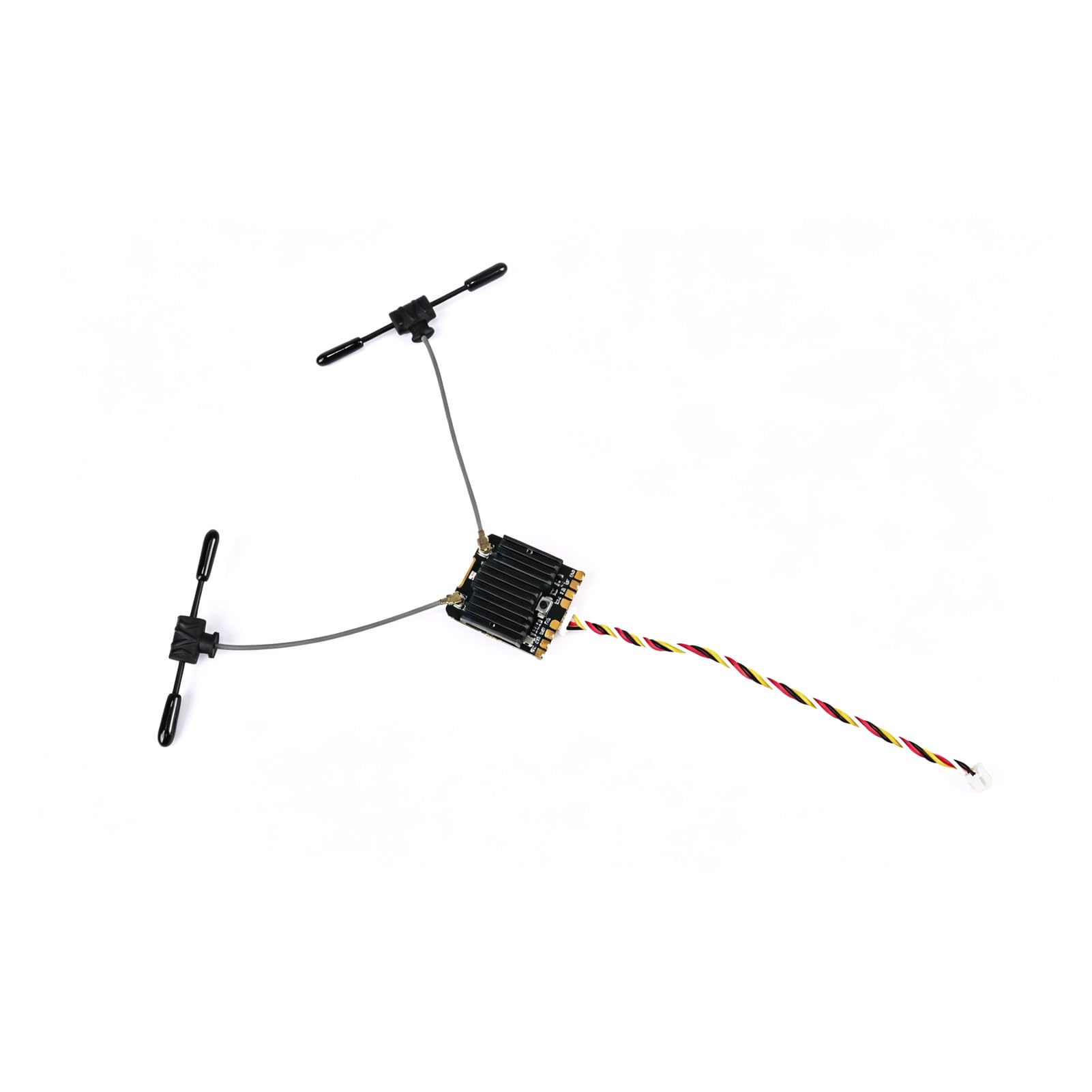 Goolsky 16-kanałowy mini odbiornik 2,4 GHz, protokół ExpressLRS z antenami Dual-T, tryb True Diversity Mode CRSF SBUS do helikoptera sztywnego skrzydła, samochodu, łodzi, samolotu RC