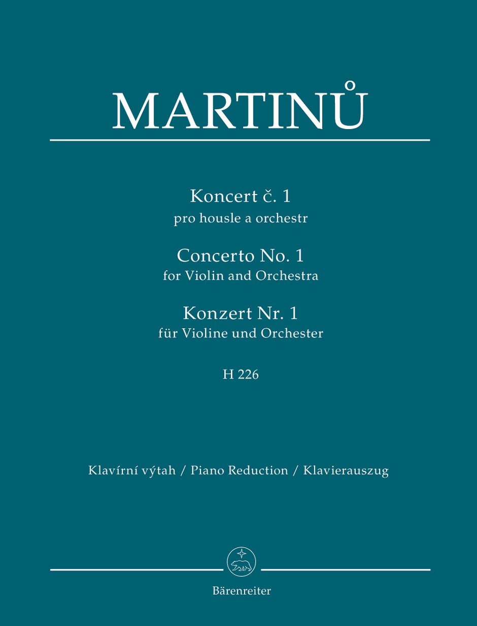 Martinů: Violin Concerto No. 1, H 226 (Solo Part with Piano Reduction)      Paperback – January 1, 2016