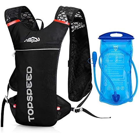 UTOBEST Running Backpacks with 1.5L Watter Bladder Lightweight Hydration Pack Functional Running Vest 5L Cover