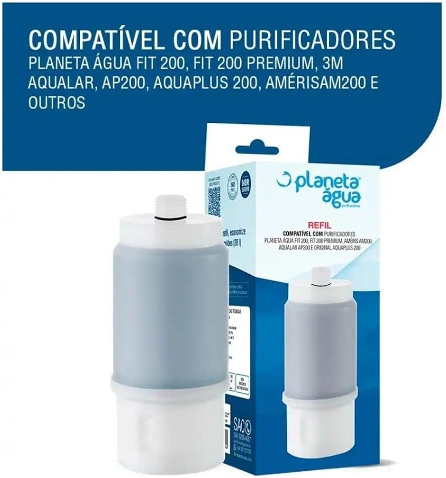 Refil Para Filtro 3m Aqualar Ap200, Planeta Água Fit 200