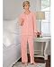 Shadowline Women's Plus Size Petals Long Sleeve Pajama