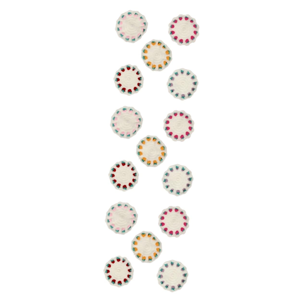 POPETPOP 3 Set Sottobicchieri Intrecciati Forma Fragola Eleganti Tappetini Decorativi Per Tavolette E Design Antiscivolo E Isolante Per Protezione Ottimale Del 5 Pezzi*3