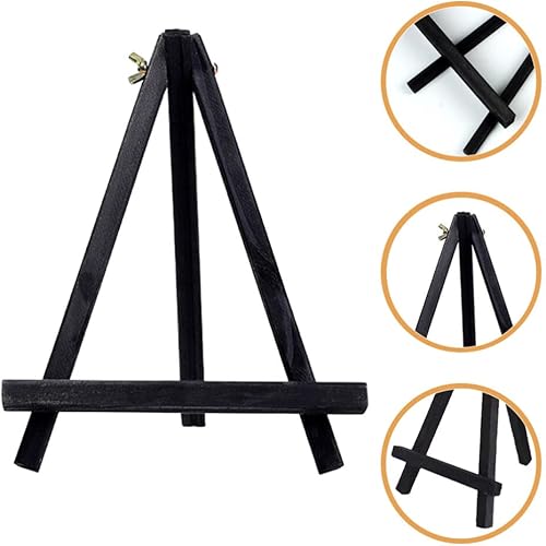 Miniatura 4 de Caballete de exhibición de madera, caballete de exhibición de madera, caballete de trípode pequeño, soporte de mesa para lienzos pequeños,