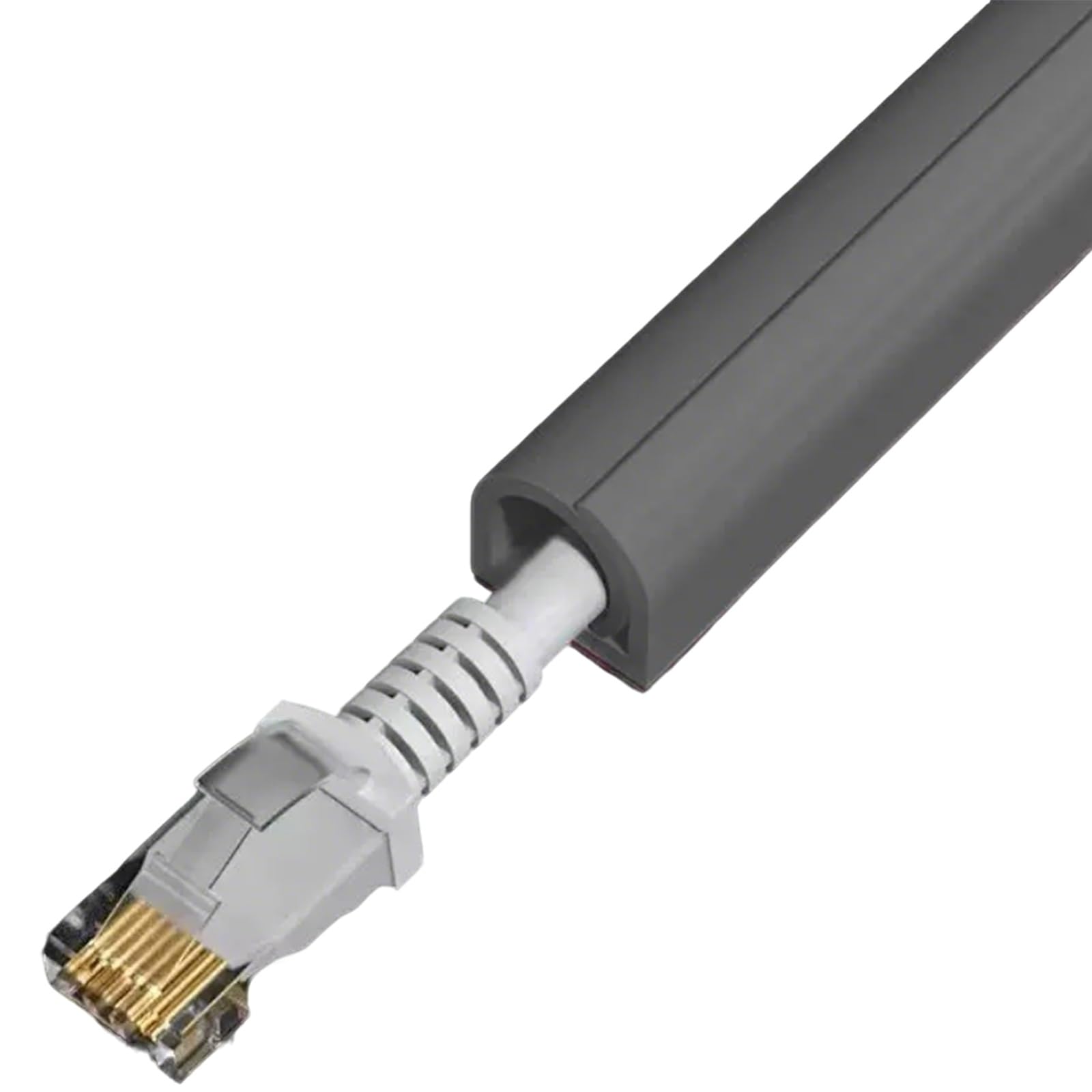 Cubrecable para Suelo De Doble Capa con Apertura Lateral, Cavidad para Cables De PVC Blando Ignífugo Y Aislante, 10 Mm De Ancho, Ocultar, Almacenar, Fijar(Negro,5m)