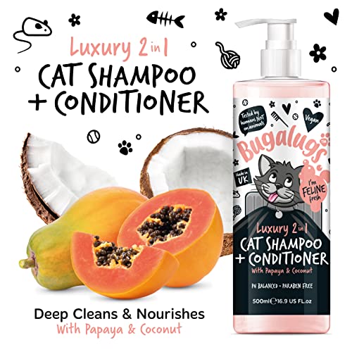 Bugalugs 2in1 Katzenshampoo + Conditioner 500 ml Pumpdosierer