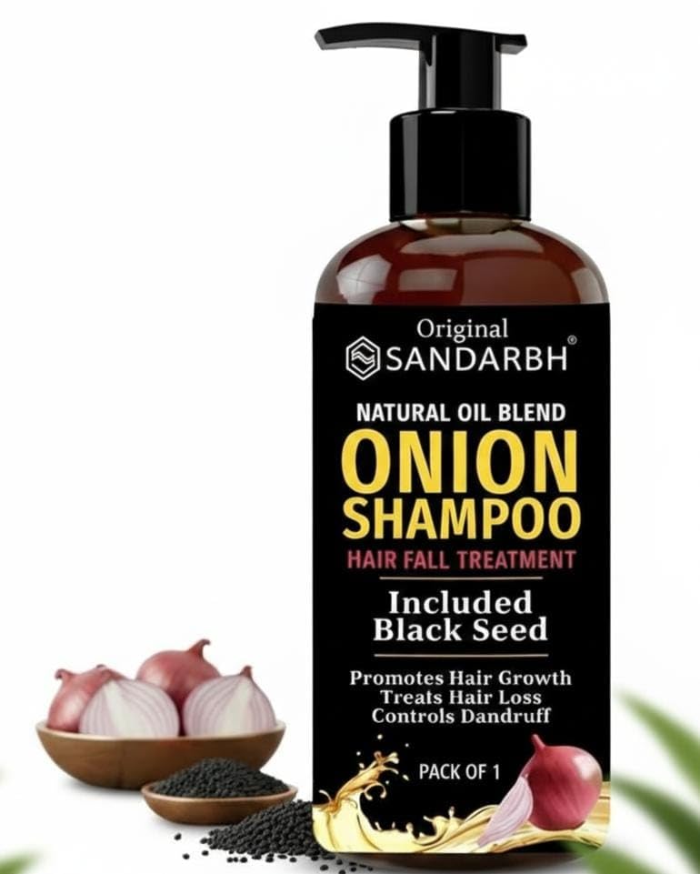 Sandarb Original Anti-Dandruff Onion Shampoo, Promotes Hair Growth, Treats Hair Loss, Infused with Black Seed, 200ml-picture-33