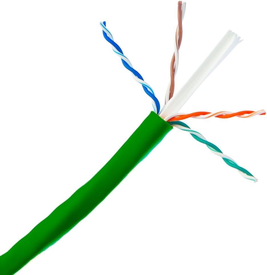 350ft Green Riser Cat6 UTP Solid Copper 23AWG 500MHz High Speed LAN Network Ethernet Wire Internet Cable UL ETL CMR