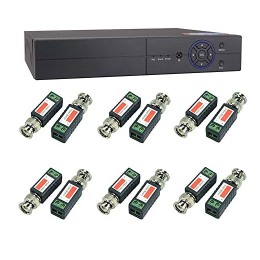 6 Pack CCTV Camera Video Balun Set
