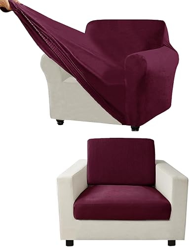 Miniatura 162 de Funda para Sofá de Terciopelo, Fundas Elásticas para Sofá para Funda Principal Separada/Respaldos y Cojines de Asiento, Funda para Sofá, para Fundas