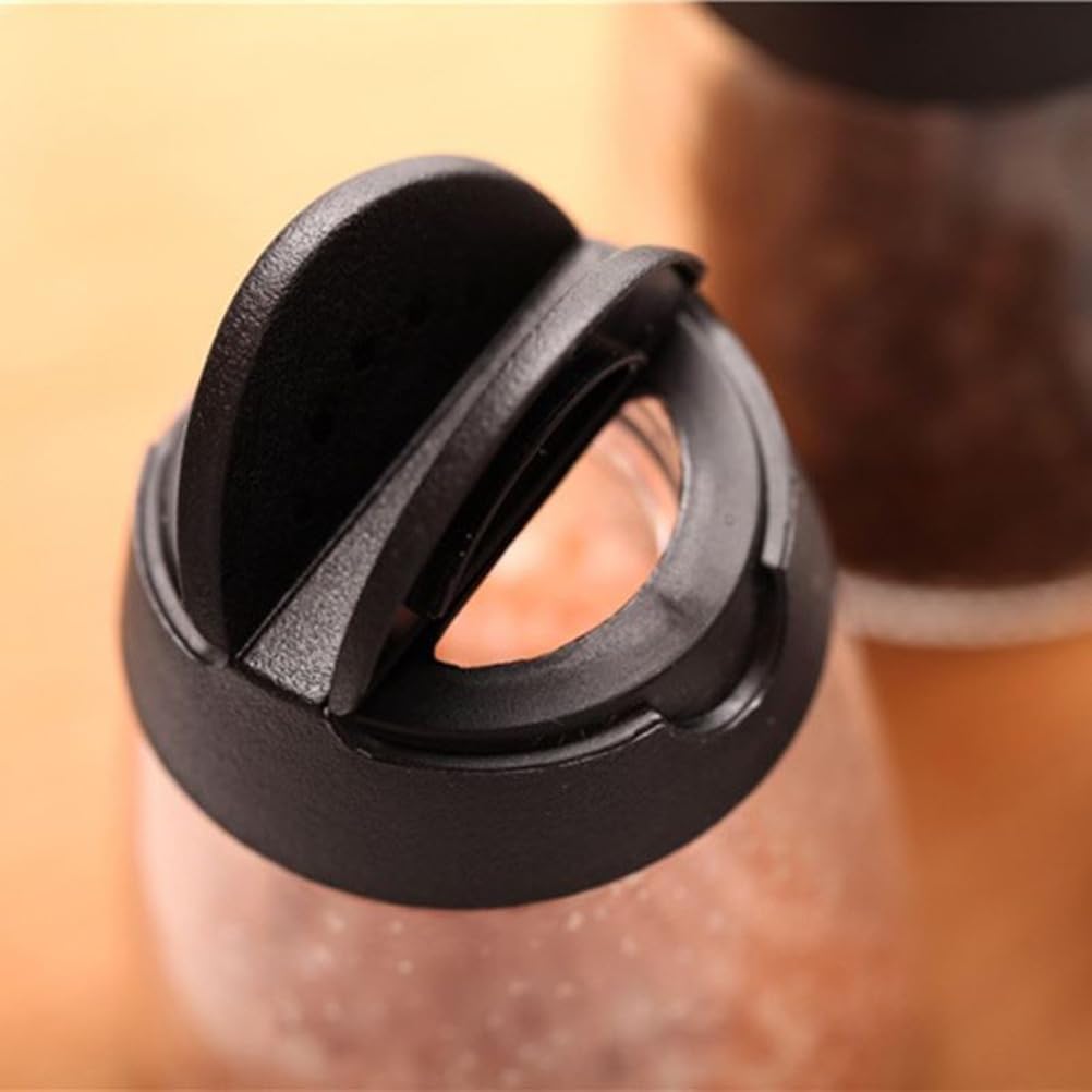 Ciieeo 12 Pcs Salt Jar Glass Jars with Shaker Lids Pepper Shakers Seasoning Glass Bottle Spice Storage Chin Strap Football Small Hair Rollers Straw Hats for Crafts Small Jars Set Barbecue