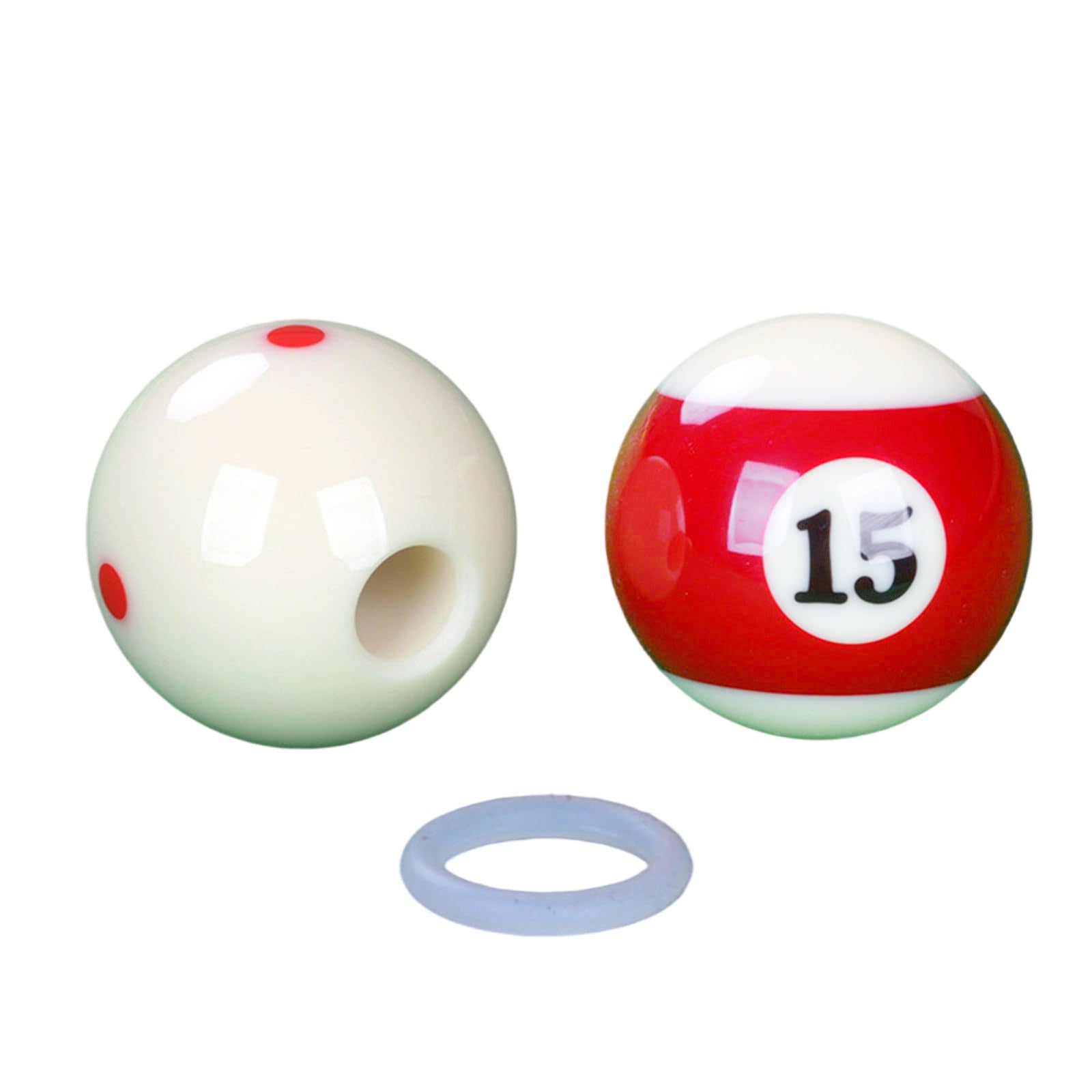 CAZSTYK Perforated Billiard Strokes Exerciser Cue Ball with Hole Pool Table Accessories Billiard Strokes Trainer Enduring Perforated Exerciser