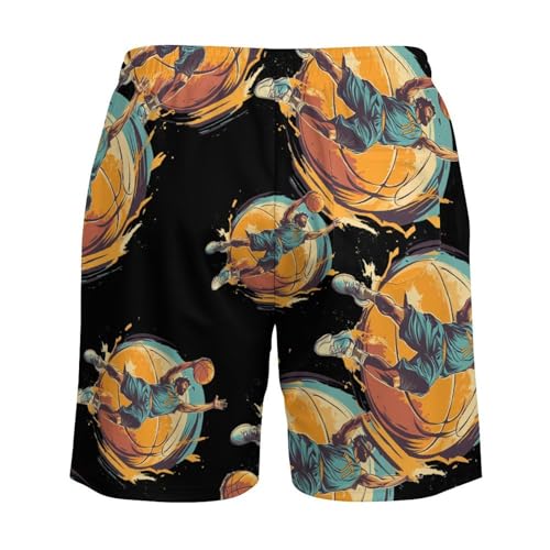 Cool Basketball Player Mens Swim Trunks with Quick-Drying Lining Beach Shorts for Outdoor Sports4
