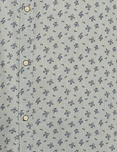Image of Diverse Men's Printed Slim Casual Shirt (DCMCF49SC15L36-3253-N9 Grey Large)