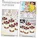 Angoily 1set Dessert Cups Spoons Multi-Function Ice Cream and Pudding Containers Appetizer Cups Lids for Parties and Events