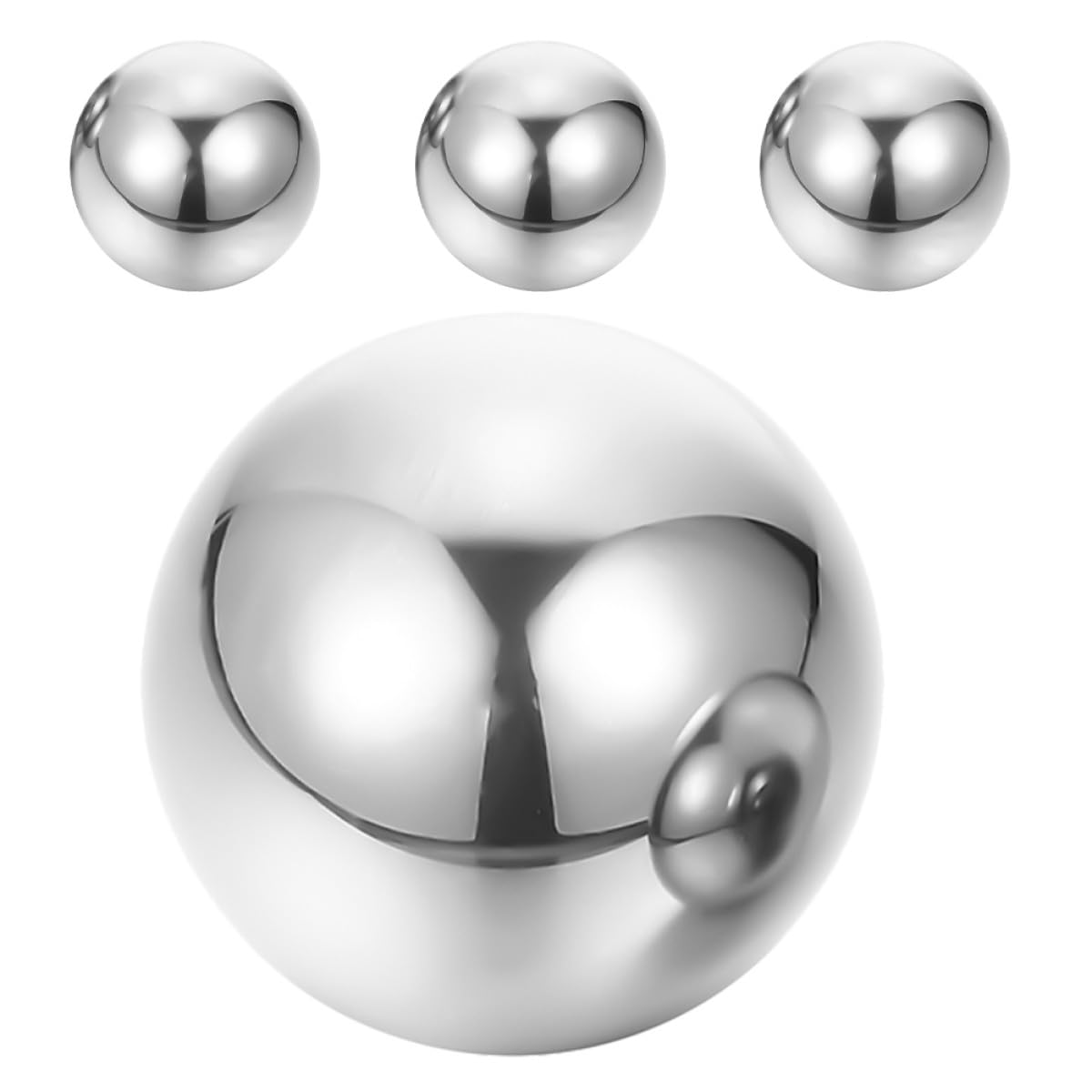 Artibetter 2 Paires de Boules de Massage en Acier Inoxydable Argentées, Compactes et Portables, pour Relaxation en Déplacement et Massage Calmant des Muscles et Bras