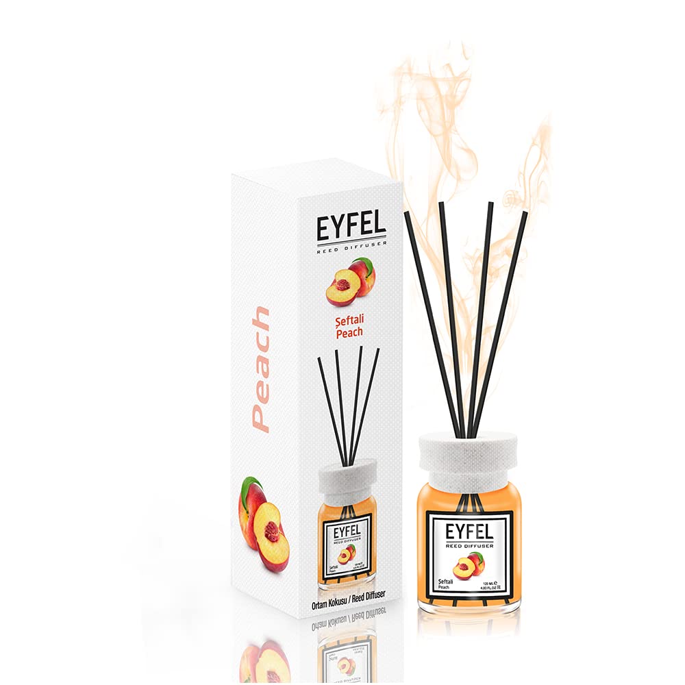Eyfel Reed Diffuser Peach Perfume Aroma Home Fragrance- 120ml