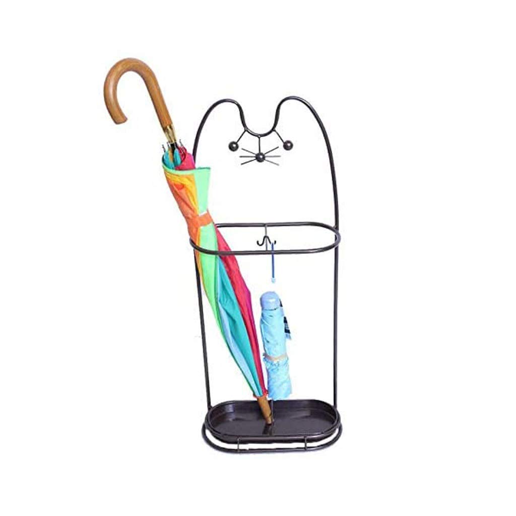 MOBYGKFY Super Quality Umbrella Stand, Lovely Look Metal, Entry Hallway Decoration，Floor Protection Black