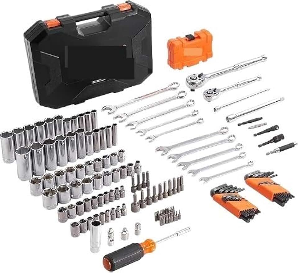 Mechanics Tool Set and Socket Set, 145 Pcs
