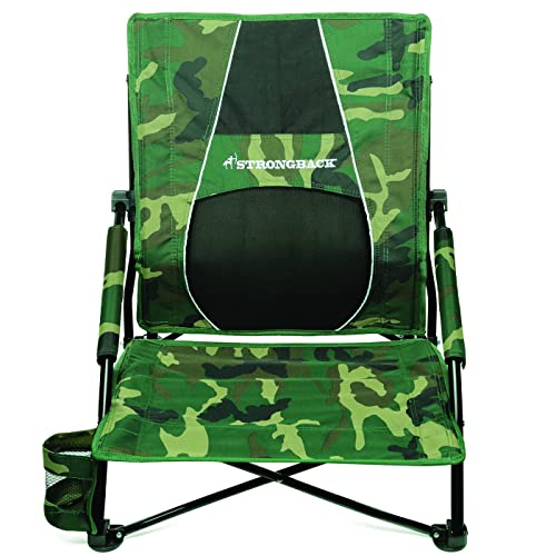 STRONGBACK Low Gravity Beach Chair Heavy Duty Portable Camping and