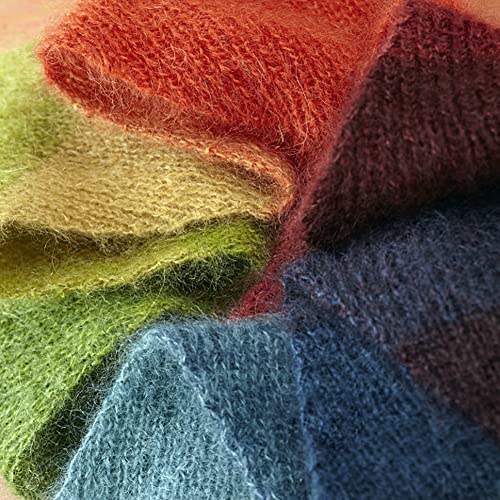 400 Meters 100G Knitting Yarn Skeins Multicolored Gradient Skeins Warm Wool Yarn For Any Knitting Crochet Handcrafts Soft Yarns Sweater Scarf Crafting Woven Skeins For Adults Kids-1 Roll #TOP7