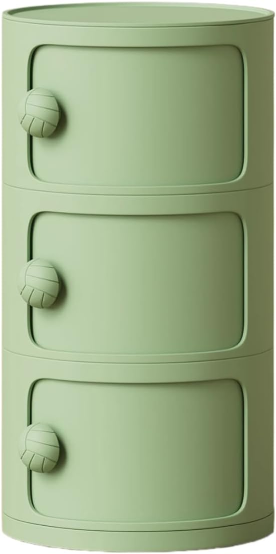 小型バスルームキャビネット、引き出し付き丸型ナイトスタンド、モダンなエンドテーブルサイドテーブル、リビングルーム、ベッドルーム、バス