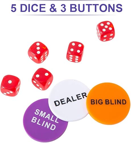 Miniatura 6 de Juego de fichas de póquer - 300 fichas de póquer con estuche de aluminio, fichas de 0.41 oz para Texas Holdem Blackjack