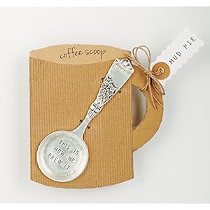 Mud Pie Brew it Coffee Scoop, 0.3815 X 19 X 8, Silver