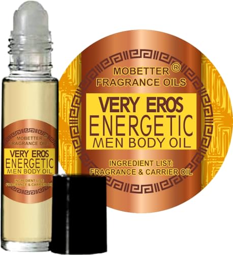 MOBETTER FRAGRANCE OILS, Very Eros Energetic Cologne Men Fragrance Body Oil for Men | Travel Size - Long Lasting Fragrance, Citrus Aromatic