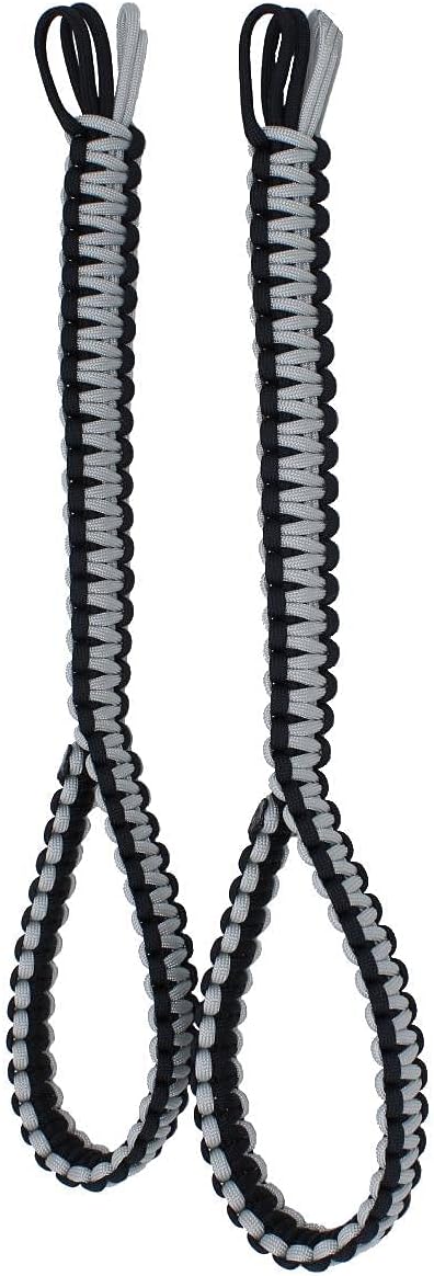 BubbasGarageTv - Kids Universal Paracord Headrest Grab Handles (Light Grey)